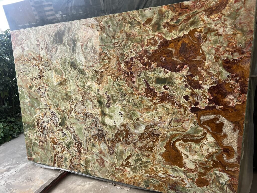 Green Onyx doğal taş plaka